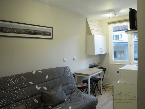 TRANSFORMATION DE 2 CHAMBRES DE BONNE EN STUDIO